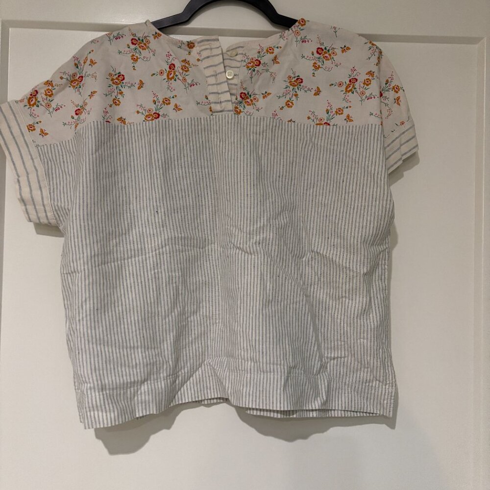 Madewell The New Denim Project Patchwork Top NWT - Picture 6 of 6